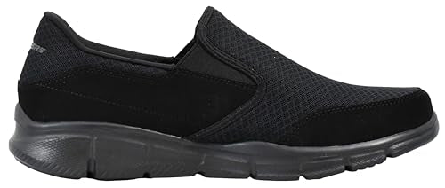 Men's Slip-On Sneakers with Memory Foam - Skechers Equalizer 10.5 Wide Black