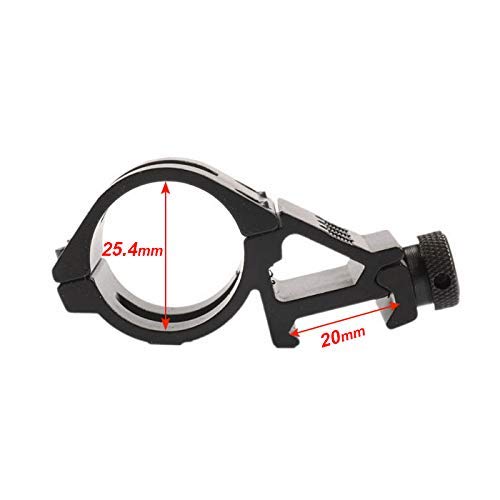 Ulightfire Tactical Offset Picatinny Rail Mount for Flashlight Ring Mount Scope Ring Mounts for 25.4mm Tube T2008