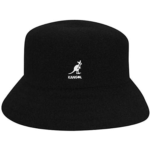 Kangol Wool Lahinch Bucket Hat Large Black - Classic Knitted Wool Cap