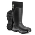 Men's Waterproof Rubber Mud Boots Black 10 TerraTrax Farm Work Concrete