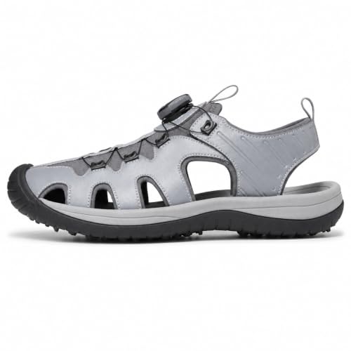 PGM Men's Golf Sandals - Closed Toe Spiked Shoes with Dial Closure, Variation 12