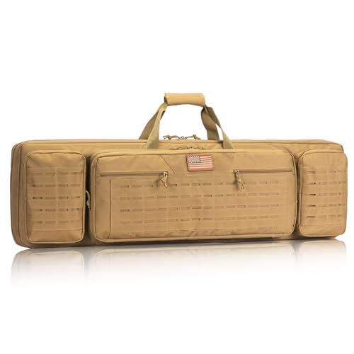42-Inch Double Rifle Case with MOLLE System - Flat Dark Earth Variation