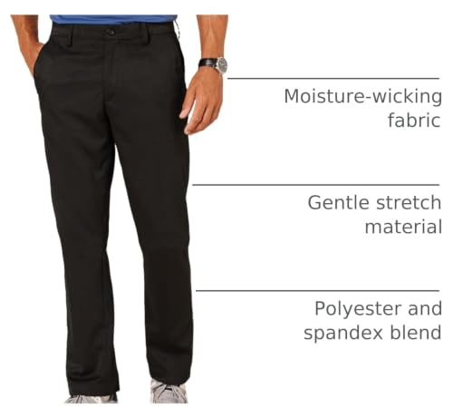 Men's Straight-Fit Golf Pants with All-Day Stretch - Black, 38W x 30L