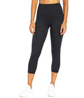 Women's High Rise Capri Leggings - Black, X-Large, Tummy Control & Moisture Wicking