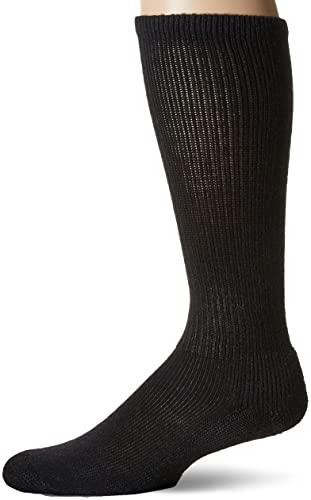 X-Large Black Thorlos Unisex Adult Moderate Padded Military Socks - Anti-Fatigue Over the Calf