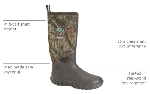 MUCK Men's Edgewater Classic Mid Waterproof Hunting & Field Boot - Brown Mossy Oak