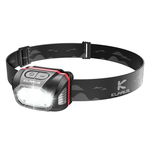 Klarus Waterproof Rechargeable Headlamp with Motion Sensor - Black & Red