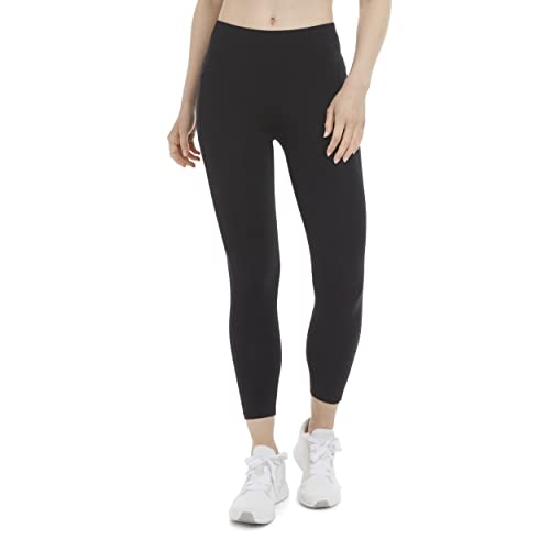 Energy Zone Women's Cotton Stretch 7/8 Leggings with Pockets - Large Deep Black