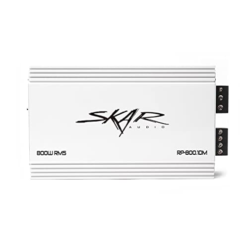 Skar Audio RP-800.1DM 800W Marine Monoblock Class D Subwoofer Amplifier - Waterproof, 1-Ohm Stable