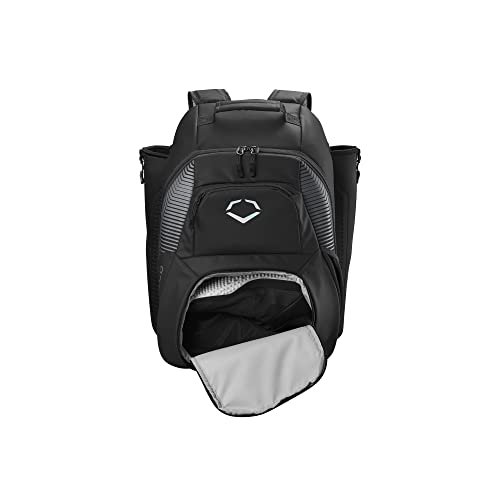 EvoShield Baseball Backpacks - Tone Set Black Sports Bag for Players