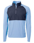 Cutter & Buck Men's Adapt Eco Knit Hybrid Quarter Zip - Large Navy Blue