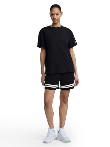Champion Women's Classic Short Sleeve T-Shirt Black Medium Script Logo