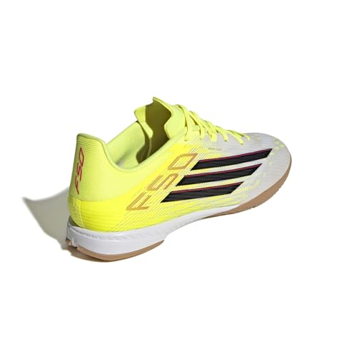 adidas Men's F50 League Indoor Soccer Shoes - Team Solar Yellow/Black/Lucid Red, Size 7.5 Men / 8.5 Women