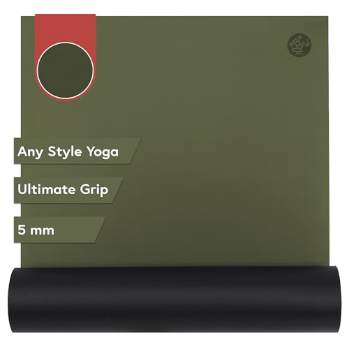 Green Manduka GRP Adapt Yoga Mat 71-Inch - Ultimate Grip, Sweat-Resistant