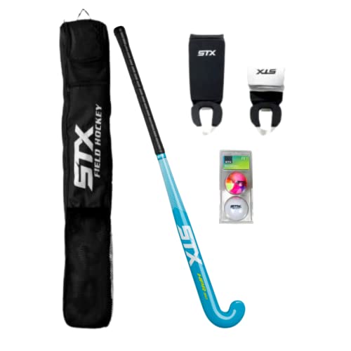 Junior Field Hockey Starter Pack 34" with Stick, Shin Guards, Bag & Balls