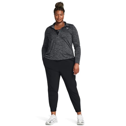 Under Armour Women's Tech Twist Quarter Zip - Medium Black/White