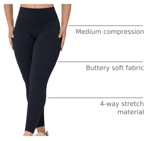 UNISSU Hugcurve No Front Seam Leggings - Medium Black 25"