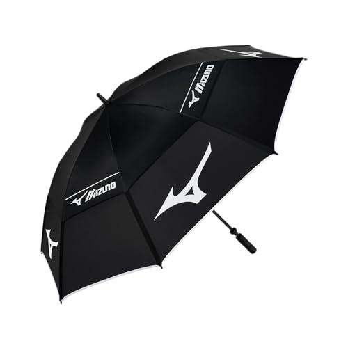 Mizuno Black Golf Umbrella - Tour Series Windproof & UV Resistant