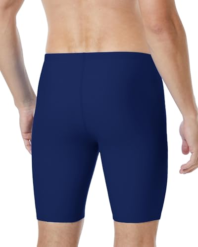 Men's Swim Jammers - Competitive Racing Swimwear Quick Dry UPF 50+ Navy Blue Medium