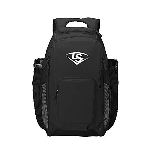 Louisville Slugger Prime Stick Pack 2.0 Black - Baseball Bat Backpack with 4 Bats & Accessories