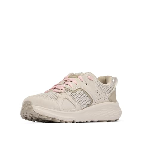 Columbia Women's Bethany Sneakers - Lightweight, Water-Resistant Trail & Casual Shoes, Size 7.5, Cloud Grey/Pink Haze