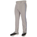 Champro Men's Triple Crown 2.0 Open Bottom Baseball Pants Large Grey & Royal