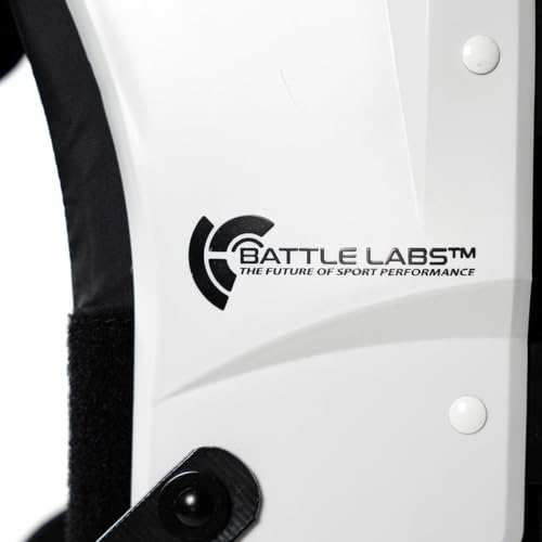 Adult Medium Football Shoulder Pads - White, Battle Sports Defender