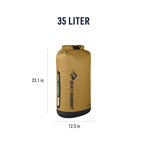 Sea to Summit Big River Dry Bag - Heavy-Duty Waterproof 35L, Gold Brown
