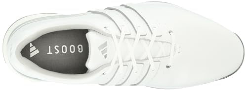 adidas Men's Tour360 24 Golf Shoes 9.5 White Silver Metallic Waterproof