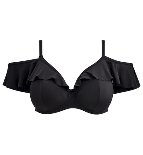 Elomi Women's Plain Sailing Underwire Plunge Bikini Top 34H Black