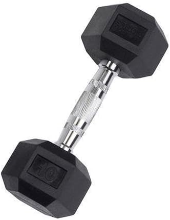 YORK Rubber Hex Dumbbell - Durable 7.5 lb Weight for Home Gym Workouts