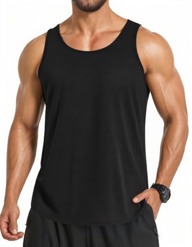 Men's Quick Dry Workout Tank Top 3 Pack - Gym Muscle Sleeveless T-Shirts
