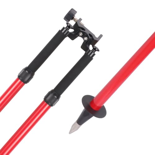 Mountlaser CLS23 Aluminum Surveying Tripod Bipod with Thumb Release, Telescopic Support for Prism & GPS Poles