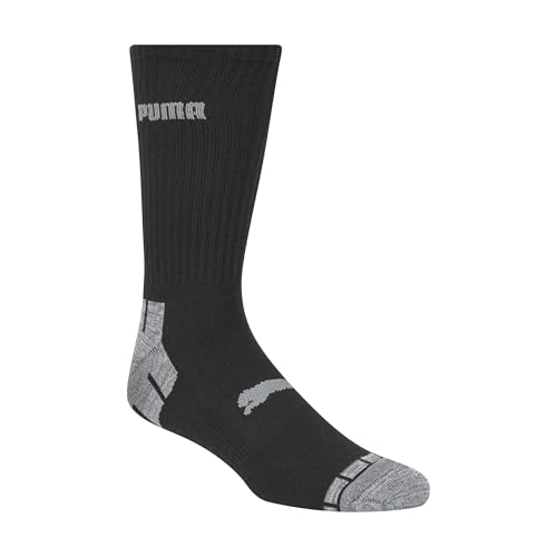 Men's Crew Socks 6-Pack - White Black Grey - Size 10-13