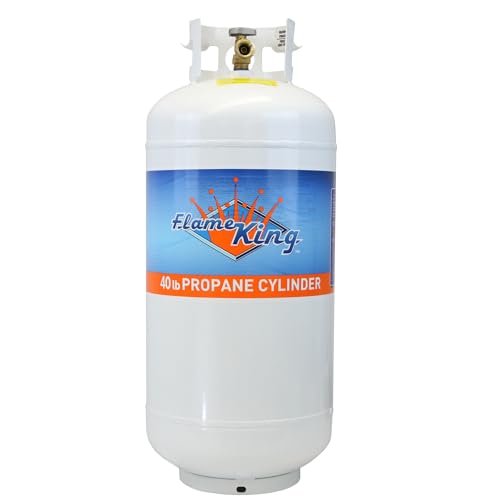 40 LB Steel Propane Tank with Overfill Protection & OPD Valve - White
