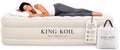 Beige Queen Air Mattress with Built-in Pump - 13 Inch Raised Inflatable Bed