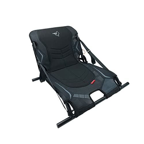 Kayak Seat - Adjustable Folding Kayak Seat with Back Support for Fishing & Touring - Black