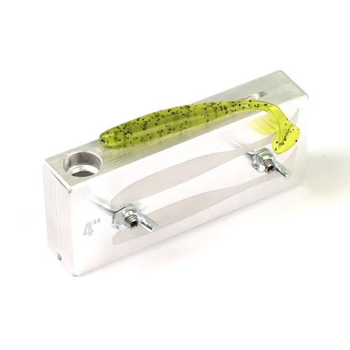 Soft Plastic Lure Making Injection Mold - 4 Inch Aluminum Bait Mold with Dual Cavities
