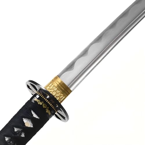 Samurai Katana Sword - Handmade 1060/1095 Carbon Steel Full Tang Blade, Traditional Forge