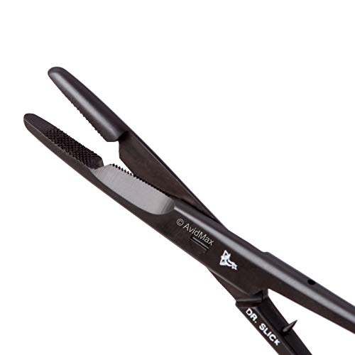 Fly Fishing Clamp - 5.5 Inch Straight Black Fish Handling Tool