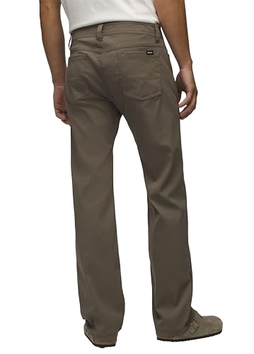 Men's Slim Fit Active Pants - PrAna Brion, 34W x 32L, Mud