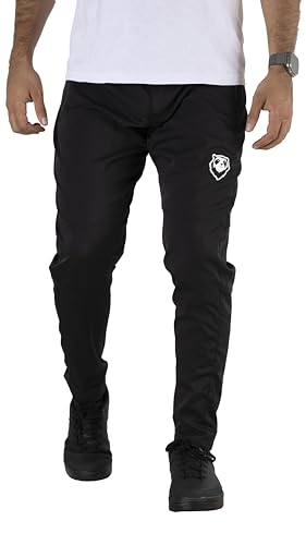 Men's Mountain Bike Pants - Tapered 4-Way Stretch for Trail Riding - Black 32 Regular