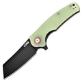 CJRB Crag Folding Pocket Knife - Glow in the Dark G10 Handle, 3.43" AR-RPM9 Blade, EDC Survival Knife for Camping & Hiking
