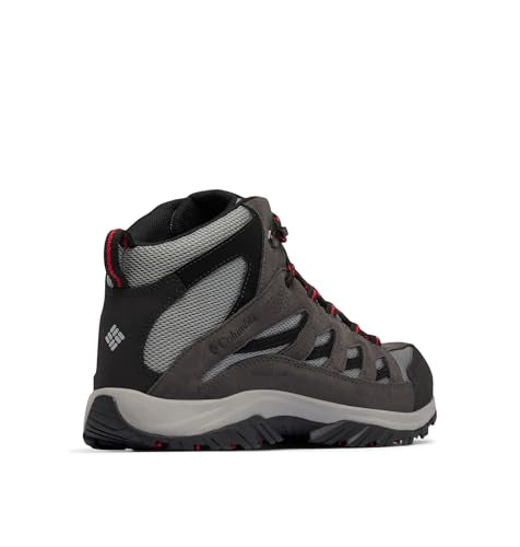Columbia Men's Crestwood Mid Waterproof Hiking Boots - Dark Grey / Mountain Red, Size 9.5
