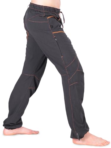 Unisex Lightweight Breathable Climbing & Bouldering Pants - Medium Long, Graphite