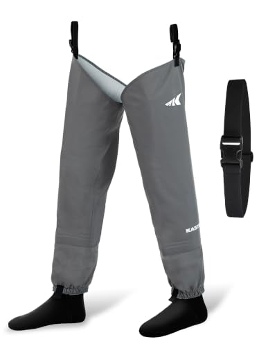 KastKing RiverWalker Stockingfoot Hip Waders for Fishing - Large Size