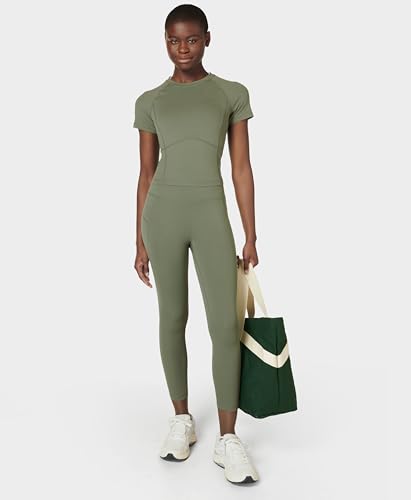 Sweaty Betty Women's All Day High Waist 7/8 Yoga Leggings - Umbra Green Small