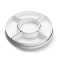 Sweese Porcelain Divided Serving Dishes Set - White, 5 Compartments for Party Snacks