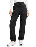 X-Small Fleece Lined Casual Pants for Women - Black, 30 Inch Inseam