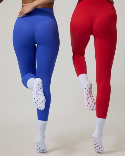 Pilates Socks with Grips for Women - Chili Pepper Non-Slip Grip Socks